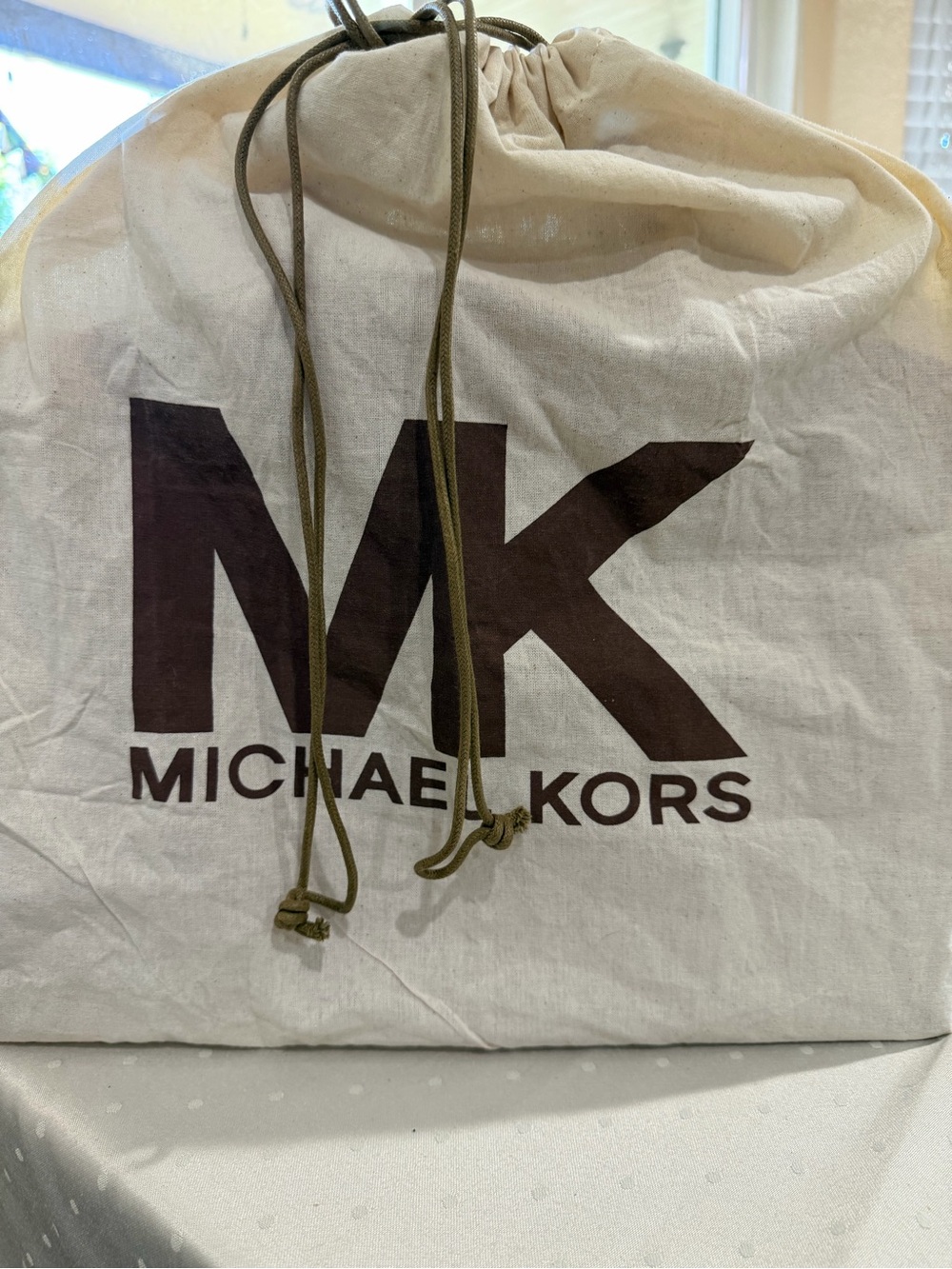 Michael Kors  Drawstring Dust Bag with Brown MK Logo - Picture 4 of 4